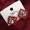 Matt Cubic Zirconia Studs - Image 4
